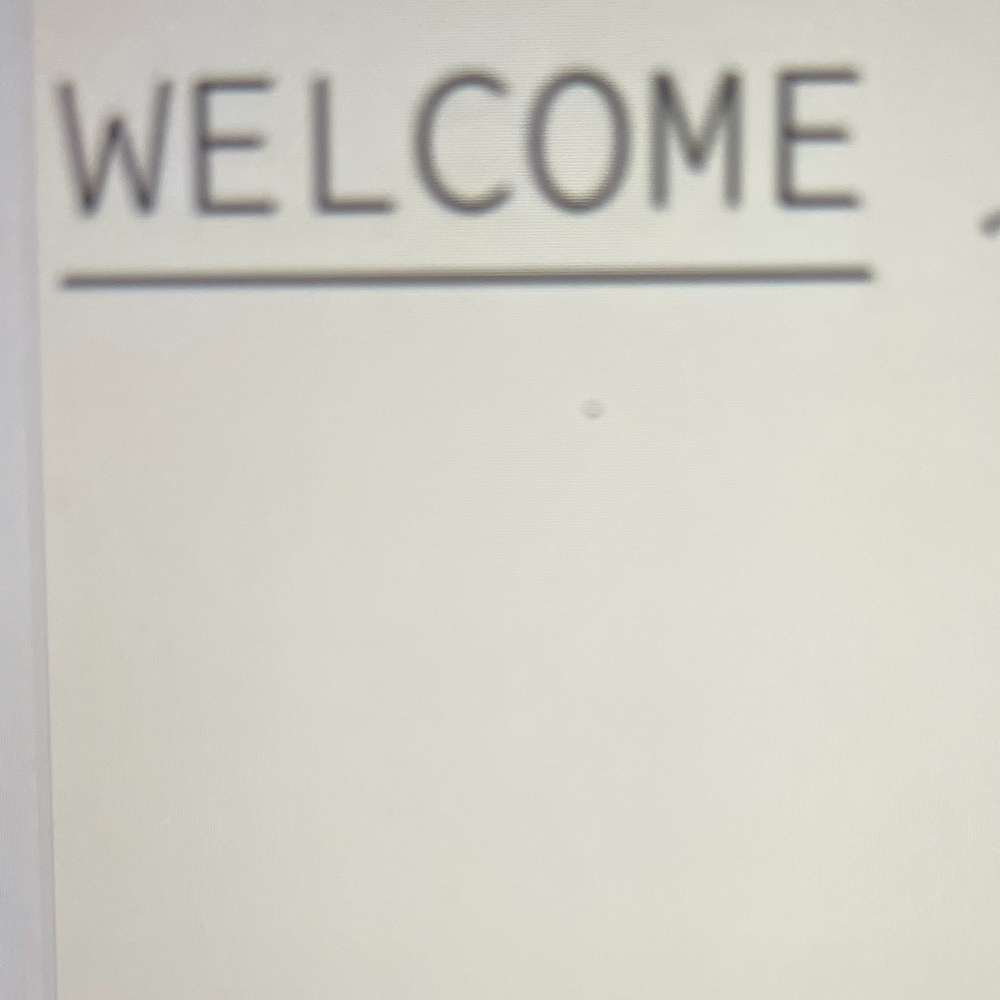Welcome